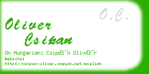oliver csipan business card